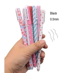 Fluent Writting Pen, 10 Pcs 0.38 mm 10 Color Black Ink Rolling Ball Cute Gel Ink Pen for Student and School Office Supplies (A) - Image 6