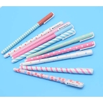 Fluent Writting Pen, 10 Pcs 0.38 mm 10 Color Black Ink Rolling Ball Cute Gel Ink Pen for Student and School Office Supplies (A) - Image 4