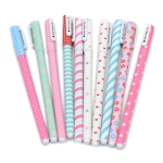 Fluent Writting Pen, 10 Pcs 0.38 mm 10 Color Black Ink Rolling Ball Cute Gel Ink Pen for Student and School Office Supplies (A) - Image 5