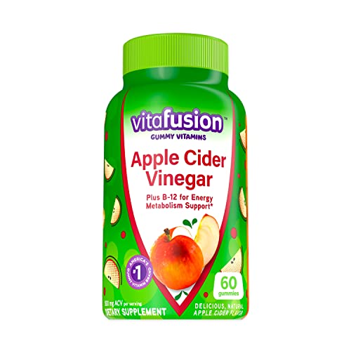 41U2Czmr3WL.jpg Vitafusion Apple Cider Vinegar Gummies, 500mg Apple Cider Vinegar per Serving Plus B Vitamins, 75ct (30 Day Supply), Natural Apple Cider Flavor from America’s Number One Gummy Vitamin Brand - Image 1