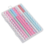 Fluent Writting Pen, 10 Pcs 0.38 mm 10 Color Black Ink Rolling Ball Cute Gel Ink Pen for Student and School Office Supplies (A) - Image 2