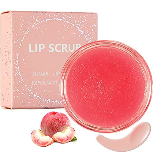 510s1JSP5rL.jpg Lip Scrub, (Peach) Lip Scrubs Exfoliator & Moisturizer, Vegan Cruelty-Free Lip Sugar Scrub, Natural Gentle Lip Treatment, Dry Lip Treatment Polish & Lip Exfoliator by Samnyte - Image 1