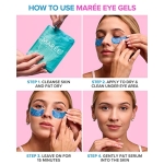Maree Eye Gel Pads - Reduce Wrinkles, Puffy Eyes, Dark Circles, Eye Bags - Natural Marine Collagen Eye Gels with Hyaluronic HA - Anti Aging Eye Mask Patches & Face Moisturizer - Image 2