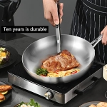 LOLYKITCH Whole Body Tri-Ply Stainless Steel 10 Inch Frying Pan ,Skillet with Ergonomic Handle, Compatible with Induction Stoves, Gas Stoves, Ceramic Stoves, Electric Stoves and Oven Safe - Image 3