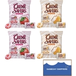 CREME SAVERS | Classic Original Individally Wrapped, Strawberries and Creme and Orange and Creme Hard Candy | 4 - PACK Variety & Sameday Shippers Card| - Image 2