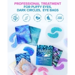 Maree Eye Gel Pads - Reduce Wrinkles, Puffy Eyes, Dark Circles, Eye Bags - Natural Marine Collagen Eye Gels with Hyaluronic HA - Anti Aging Eye Mask Patches & Face Moisturizer - Image 3