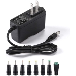 12V 2A Power Supply AC Adapter Replacement with 8 Tips, Regulated 12 Volts 2000mA Cord Charger for LED Strip Light, CCTV Camera, GPS, Webcam, Router, BT Speaker DC12V Transformer (6ft) - Image 2