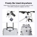 UGREEN FineTrack Air Tracker Tags (iOS Only) 4 Pack, 2-Year Replaceable Battery Bluetooth Tracker Compatible with Apple Find My, Item Finder Smart Tag for Keys, Luggage - [Apple Find My Certified]