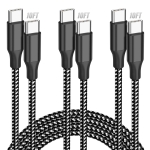 Bkayp USB C Cable 10ft 3-Pack, 60W Fast Charging Type C to Type C Charger Cord, Durable Braided Nylon Data Sync Cable Compatible with iPhone 17/16/15 Pro Max Plus, iPad Pro Air, MacBook and More - Image 2