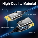 DGHUMEN 100Ft Plenum Rated 8K HDMI Cable(CMP), 48Gbps Fiber Optic Ultra High Speed Long HDMI 2.1 Cord, in Wall Plenum-Rated Cables for Pipes, HDMI to HDMI, Male to Male - Image 7