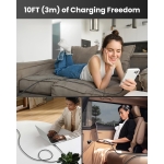 Bkayp USB C Cable 10ft 3-Pack, 60W Fast Charging Type C to Type C Charger Cord, Durable Braided Nylon Data Sync Cable Compatible with iPhone 17/16/15 Pro Max Plus, iPad Pro Air, MacBook and More - Image 4