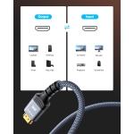 Highwings 8K 10K 4K HDMI Cable 48Gbps 6.6FT/2M, Certified Ultra High Speed HDMI Cable Braided Cord-4K@120Hz 8K@60Hz, DTS:X, HDCP 2.2 & 2.3, HDR 10 Compatible with Roku TV/PS5/HDTV/Blu-ray - Image 7