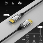 DGHUMEN 100Ft Plenum Rated 8K HDMI Cable(CMP), 48Gbps Fiber Optic Ultra High Speed Long HDMI 2.1 Cord, in Wall Plenum-Rated Cables for Pipes, HDMI to HDMI, Male to Male