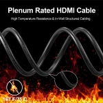 DGHUMEN 100Ft Plenum Rated 8K HDMI Cable(CMP), 48Gbps Fiber Optic Ultra High Speed Long HDMI 2.1 Cord, in Wall Plenum-Rated Cables for Pipes, HDMI to HDMI, Male to Male - Image 6