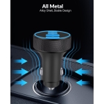 [4 in 1] USB C Car Charger, 4-Port 90W Super Fast Charging Cigarette Lighter Adapter, Dual 45W USBC & USB-A Multiport Car Phone Charger Accessories for iPhone 17 16 15 14 13 12, iPad, Galaxy, Tablet