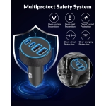 [4 in 1] USB C Car Charger, 4-Port 90W Super Fast Charging Cigarette Lighter Adapter, Dual 45W USBC & USB-A Multiport Car Phone Charger Accessories for iPhone 17 16 15 14 13 12, iPad, Galaxy, Tablet - Image 7